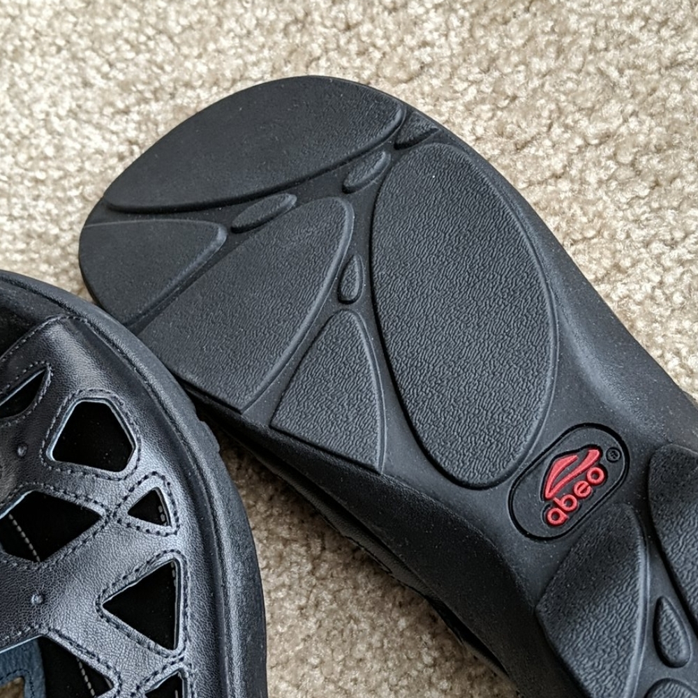 Abeo black leather sandals 7 bio system - Picture 7 of 8